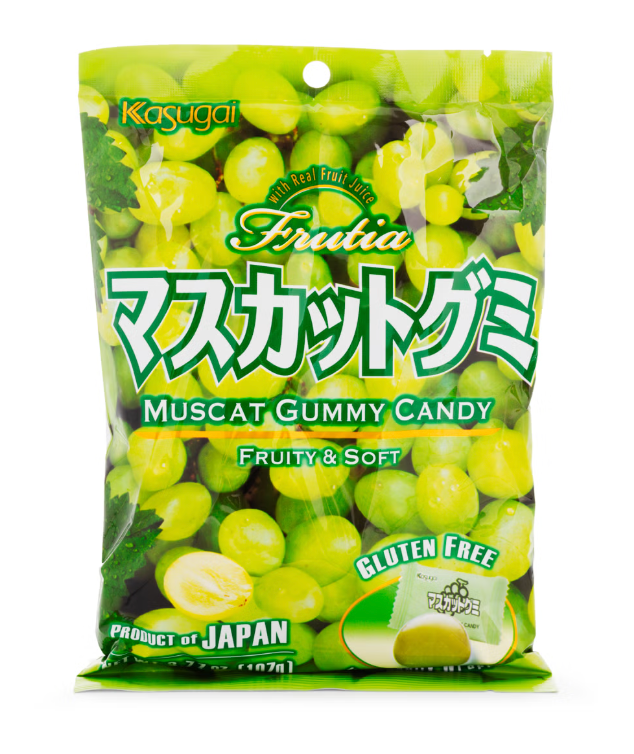 Kasugai Frutia Gummy White Grape 3.77 oz
