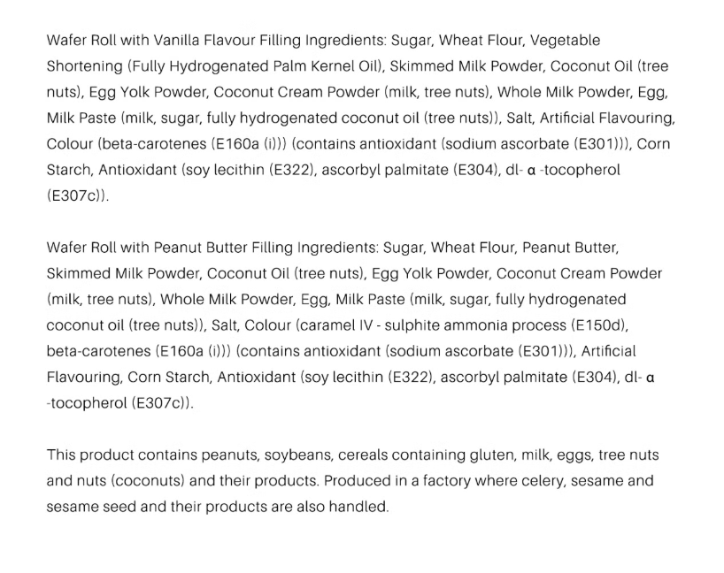 Garden Crispy Crepe Cookies Vanilla and Peanut Flavor Gift Box 230g